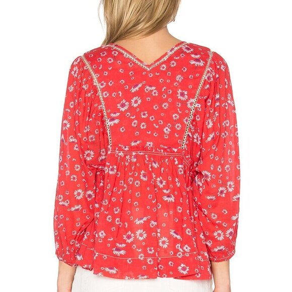 Free People Never A Dull Moment Peasant Top- Size XS - Picture 5 of 14
